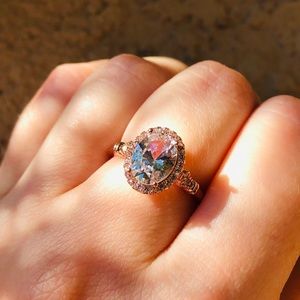 18K rose gold plated ring